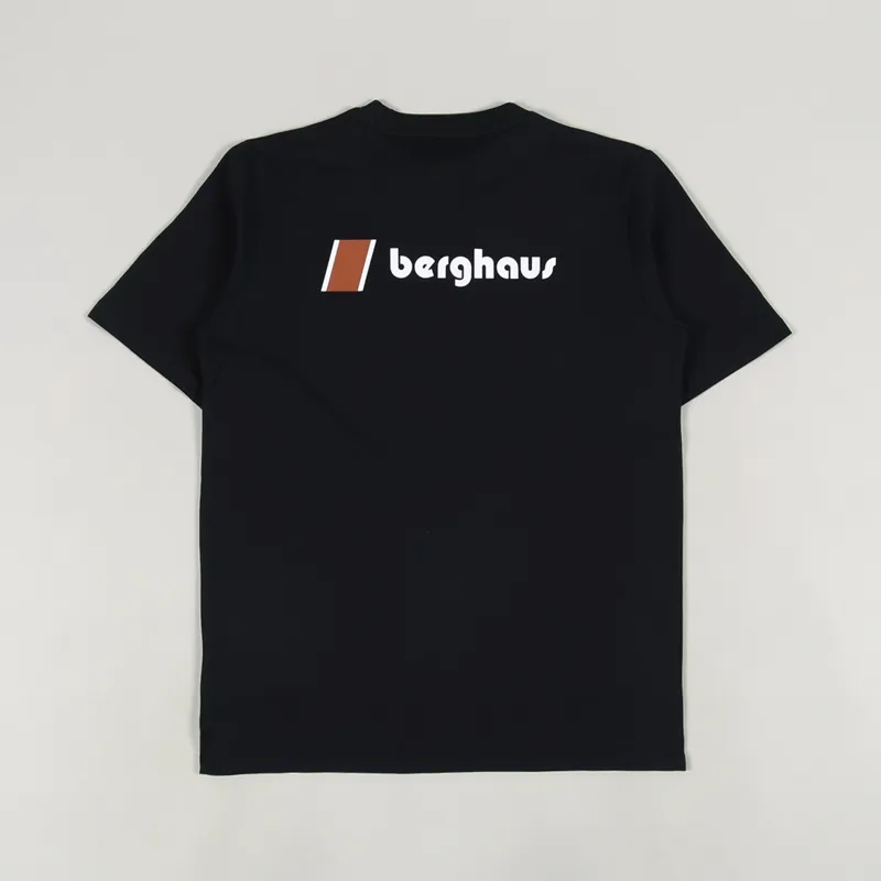 Berghaus Heritage Front And Back Logo T Shirt Black